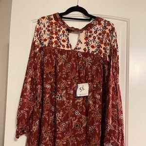 Long sleeve peasant style top